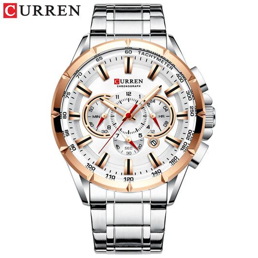 CURREN Military Steel Watch for Men