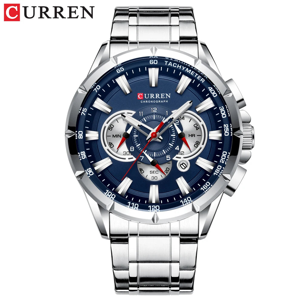 CURREN Military Steel Watch for Men