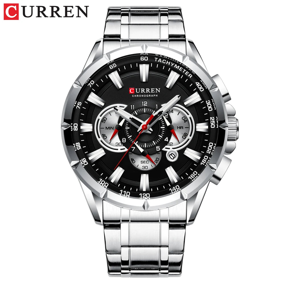 CURREN Military Steel Watch for Men