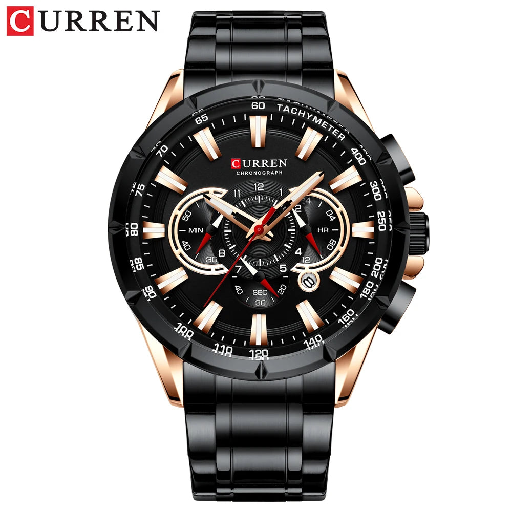 CURREN Military Steel Watch for Men