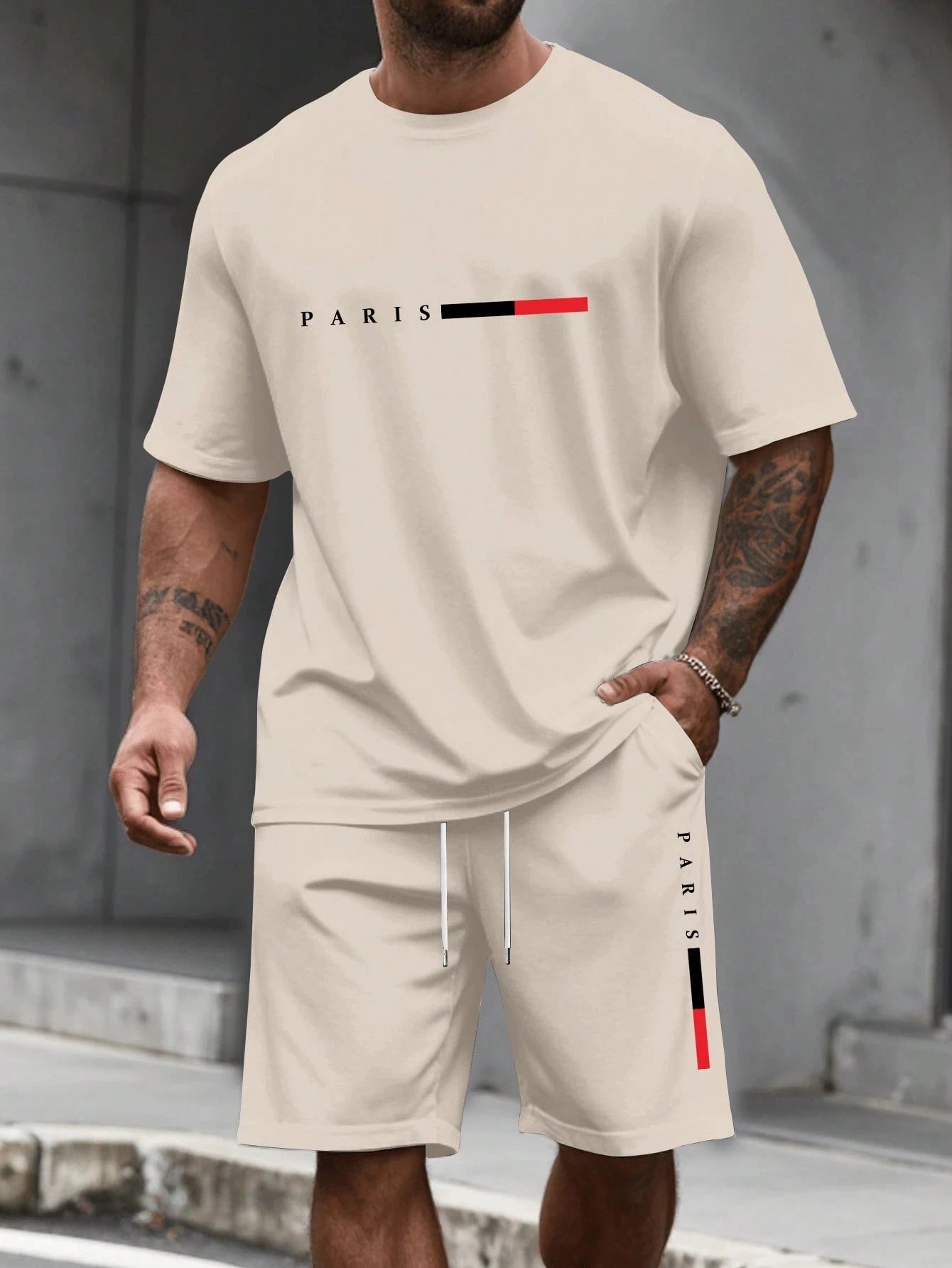 Men's Casual Short Sleeve T-Shirt & Shorts Set
