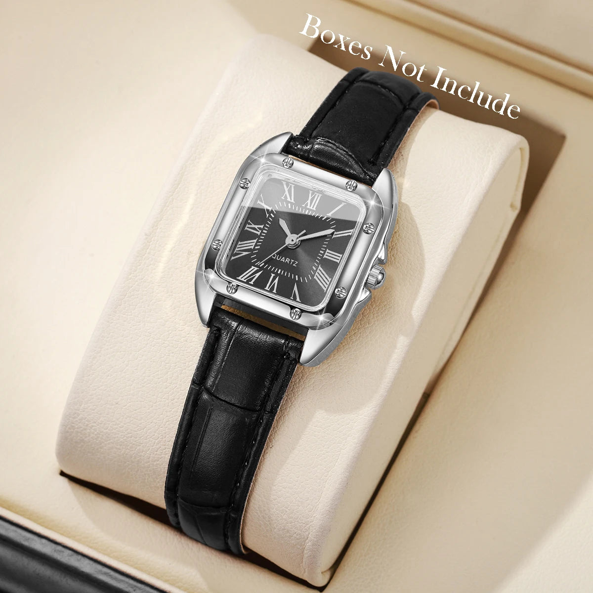 Luxury Women's Square Leather Watch