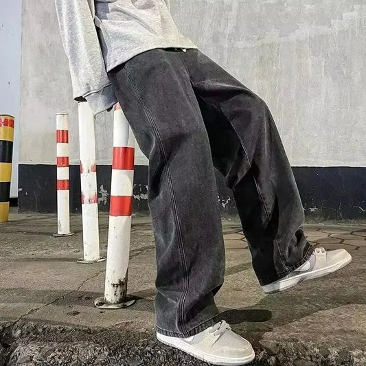 Men's Korean Style Loose Streetwear Jeans
