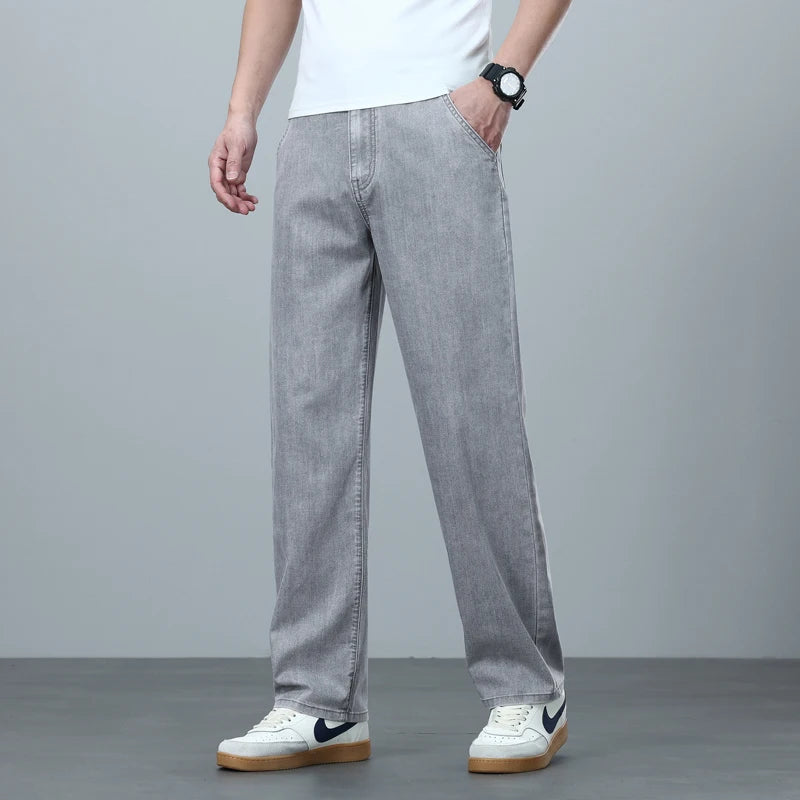 Premium Lyocell Wide-Leg Men's Jeans