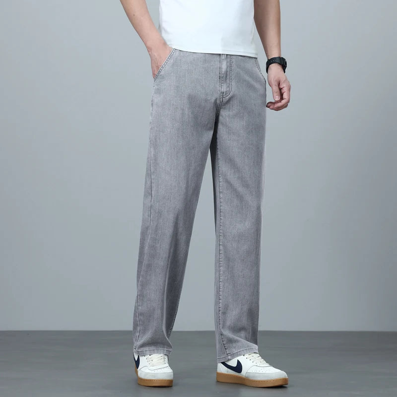 Premium Lyocell Wide-Leg Men's Jeans