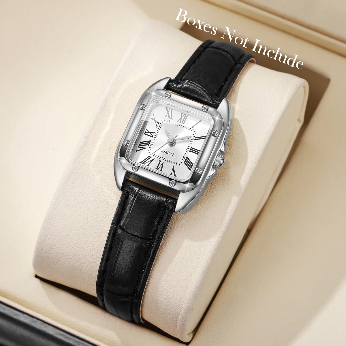 Luxury Women's Square Leather Watch