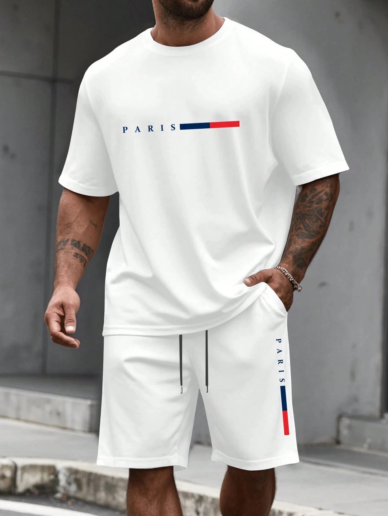 Men's Casual Short Sleeve T-Shirt & Shorts Set