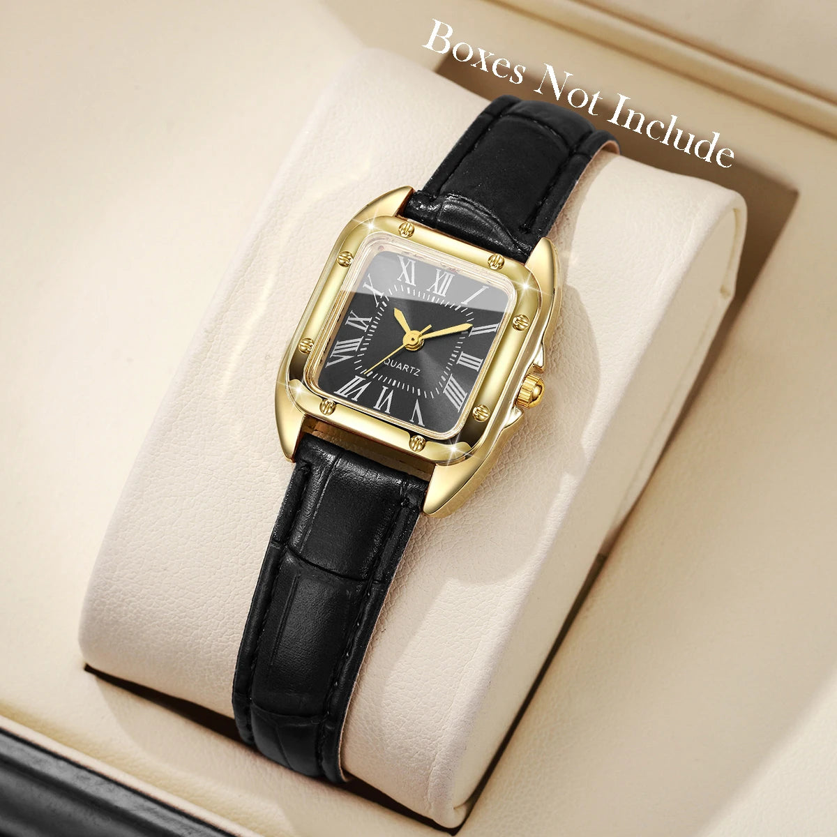 Luxury Women's Square Leather Watch