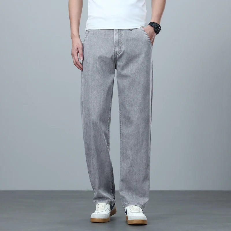 Premium Lyocell Wide-Leg Men's Jeans