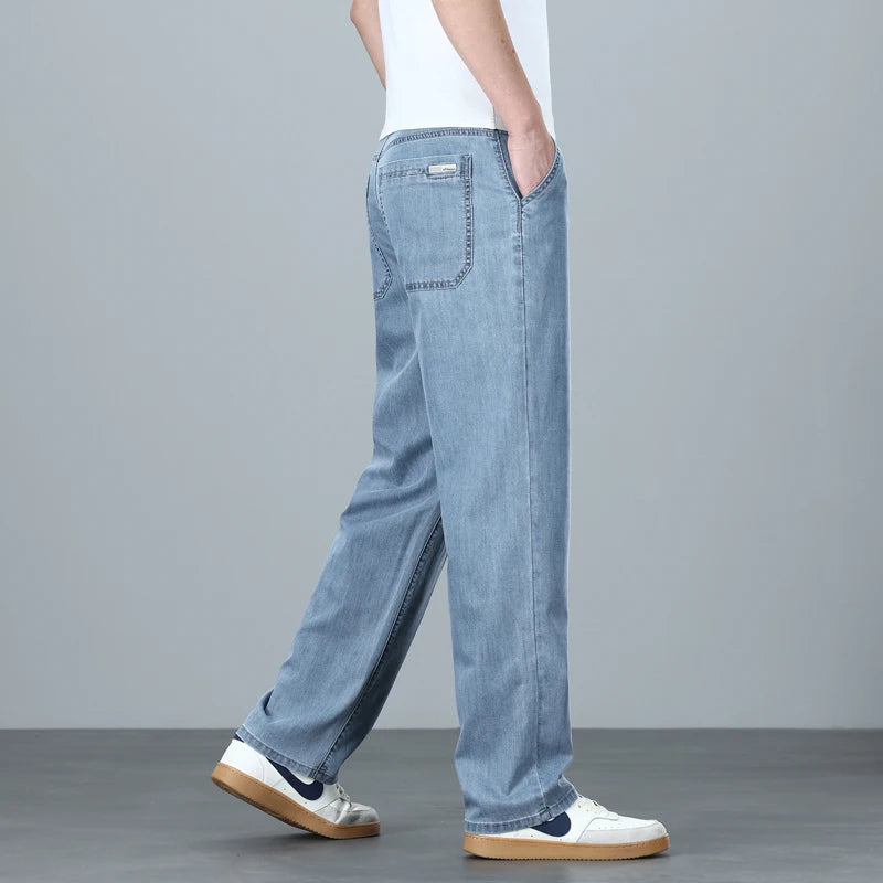 Premium Lyocell Wide-Leg Men's Jeans