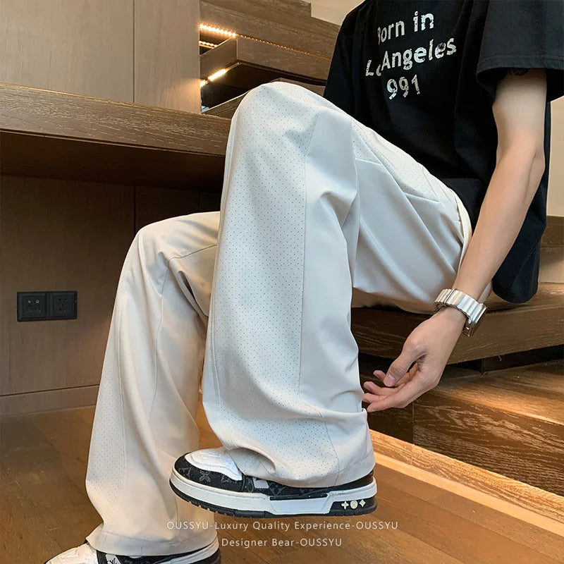 Y2K Breathable Summer Mesh Flared Pants