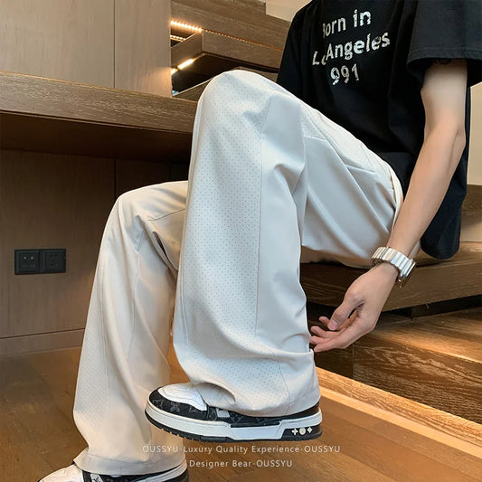Y2K Breathable Summer Mesh Flared Pants
