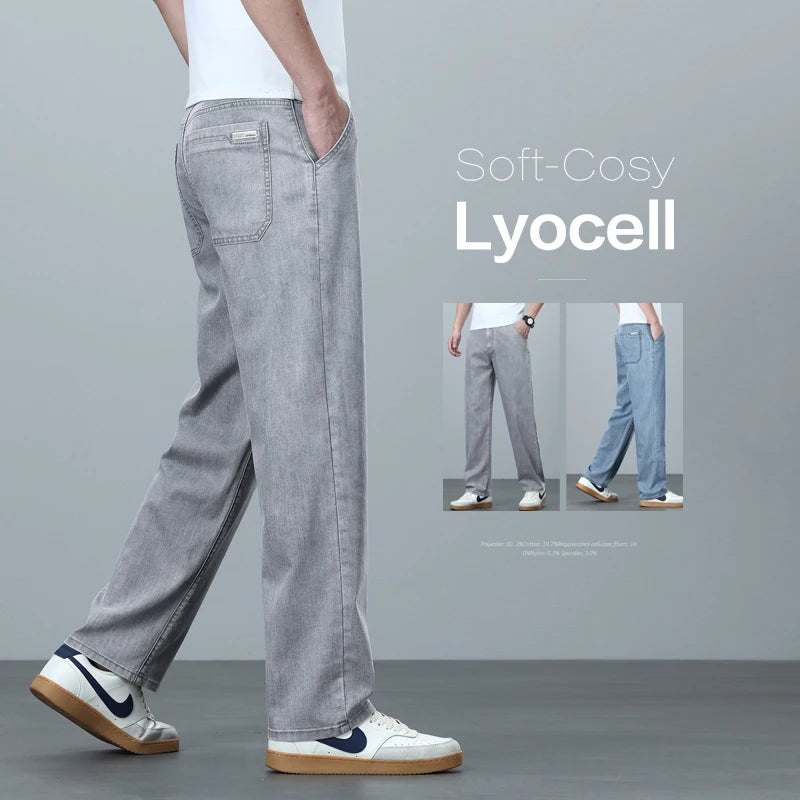Premium Lyocell Wide-Leg Men's Jeans