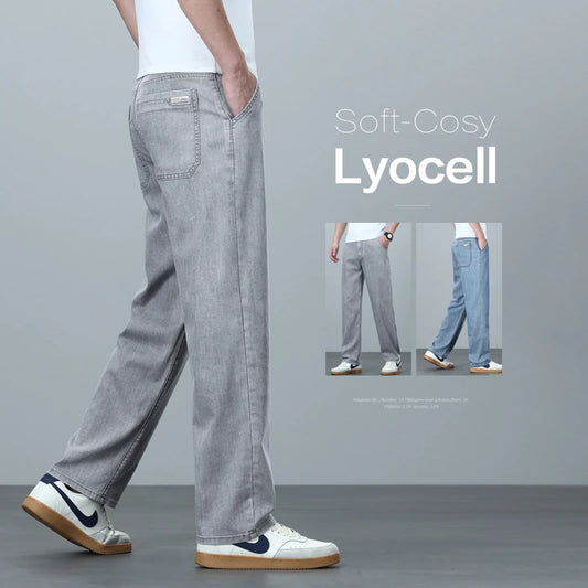 Premium Lyocell Wide-Leg Men's Jeans
