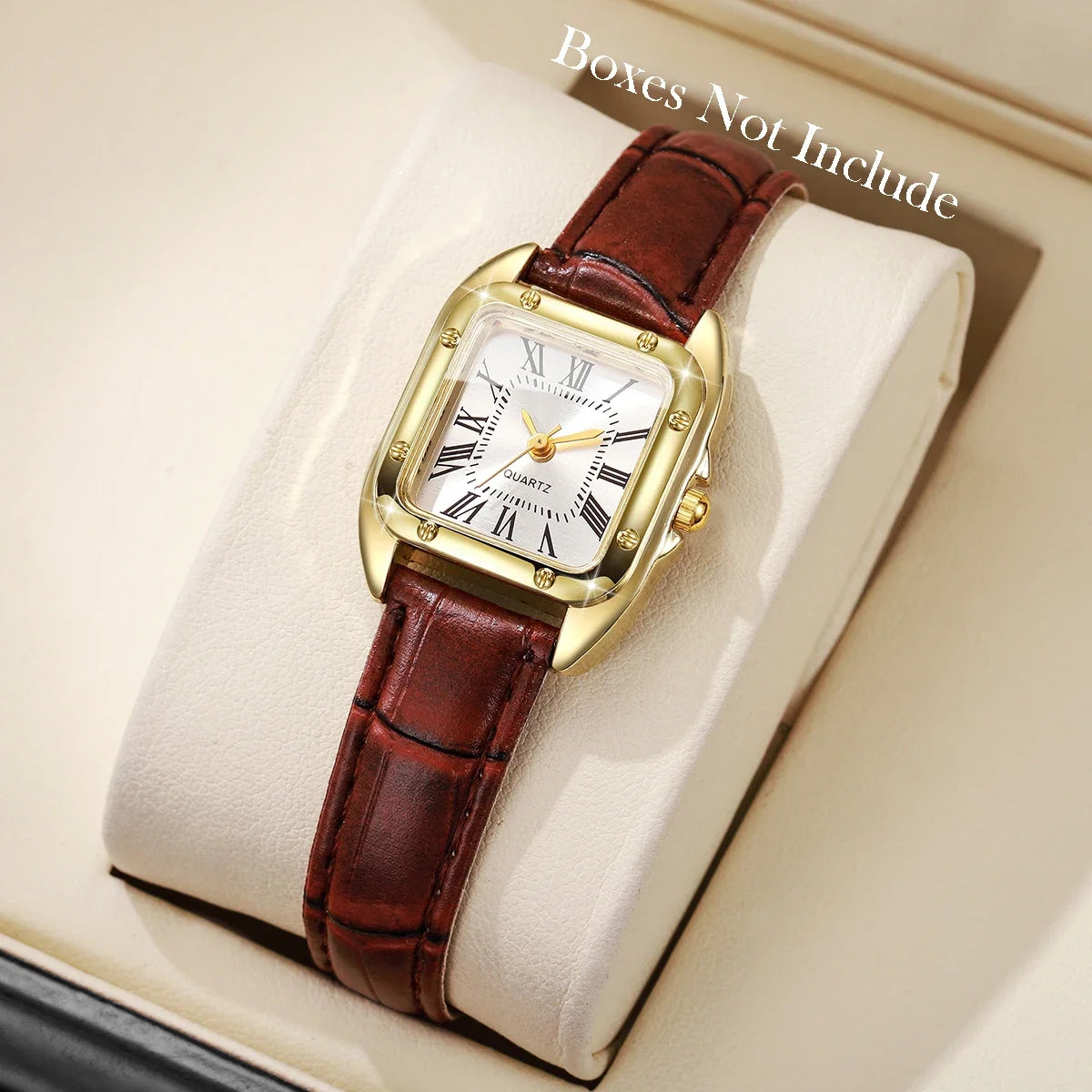 Luxury Women's Square Leather Watch