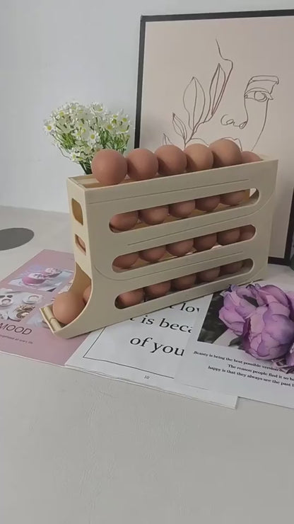 Rolling Egg Storage Box for Refrigerator
